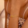 Personalized Name Bracelet For Women Dainty Gold Color Stainless Steel Personalization Hand Chain Jewelry Valentine Girlfriend