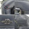 Bolsa de Mão COACH Usada F78263 Couro Signature Azul Marinho Mini Boston