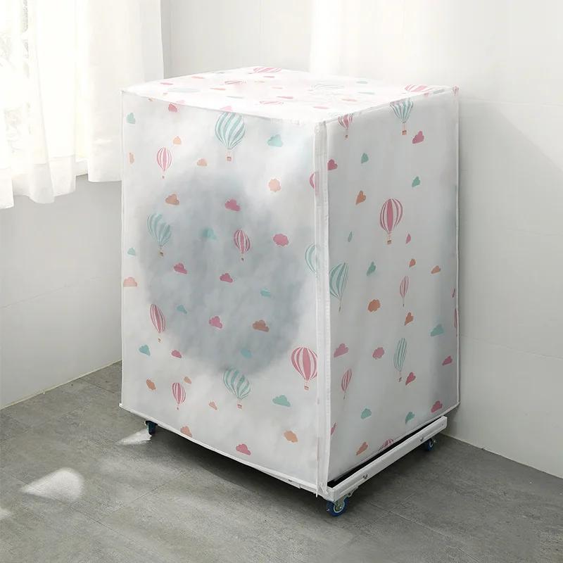 Housse pour machine à laver à chargement frontal pour tambour PEVA Protection solaire Anti-poussière Housse protectrice Machine à laver automatique Ménage