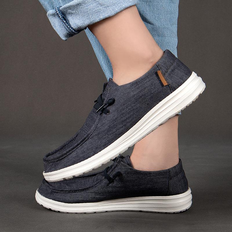 Summer leather shoes large size 48 casual men's shoes cloth shoes trend lightweight shock absorption one pedal loafers