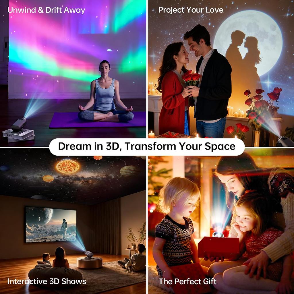 Homelist 3D проектор-ночник «Галактика», проектор звезд для детей