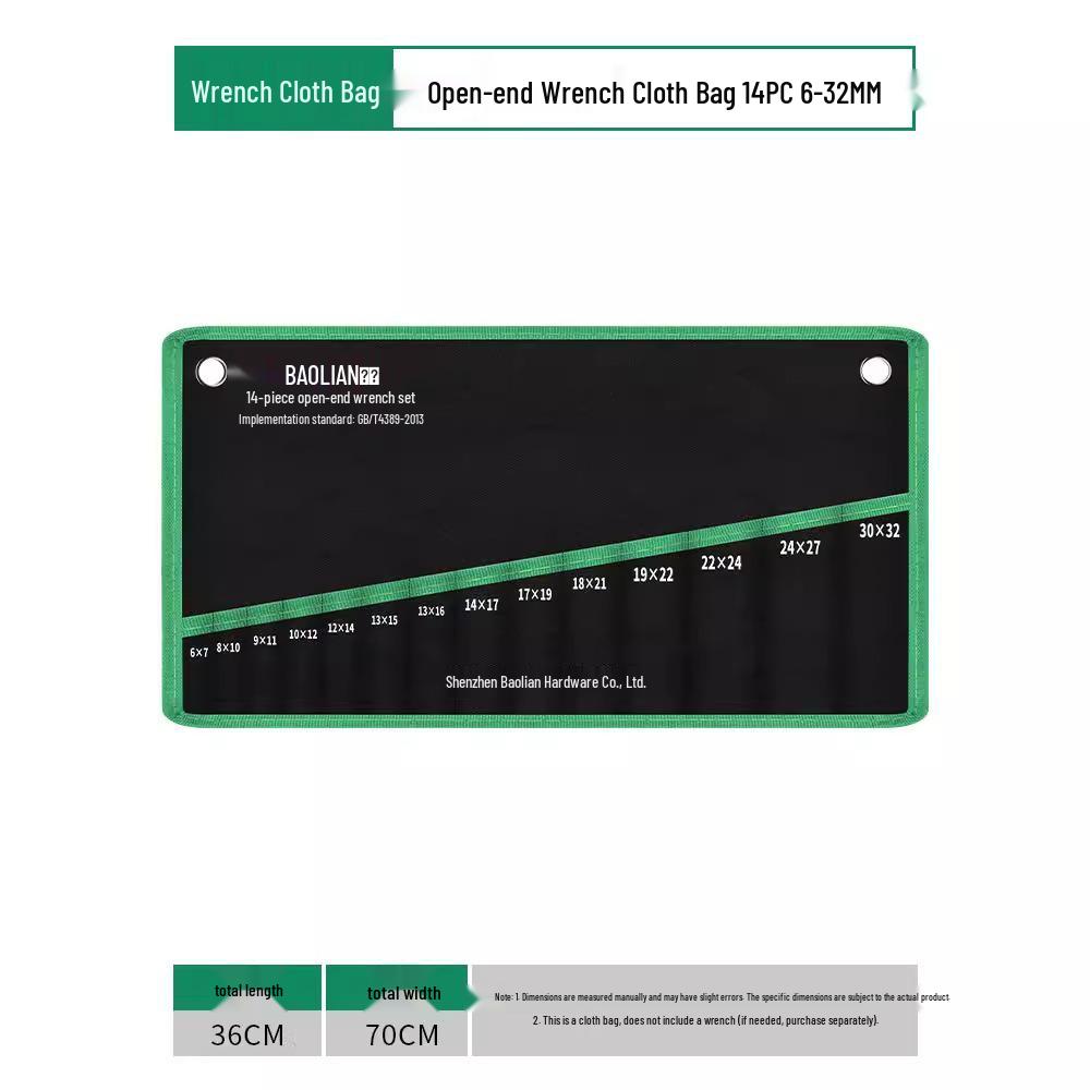 Baolian Multifunctional Tool Bag - Thickened Canvas Storage for Combination and Open-End Torx Wrenches