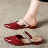 Women's Summer Baotou Flat Sole Half Slippers Soft Sole Waterproof Dual Purpose Outdoor Slip On Slippers Pointed Toe Sandals