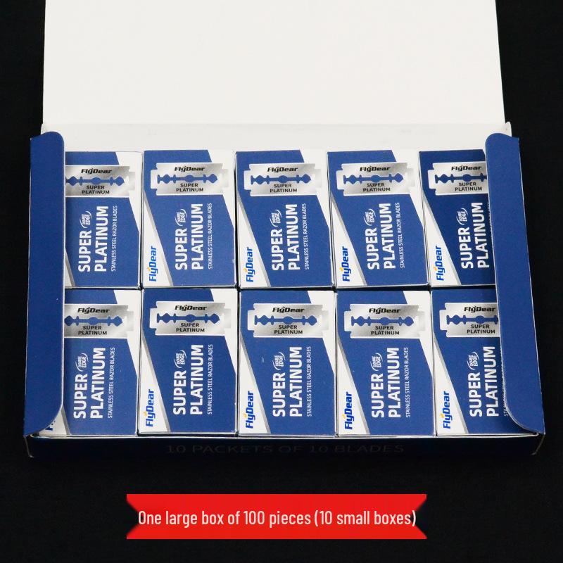 100-Pack German Stainless Steel Double-Edge Razor Blades for Shaving and Eyebrow Trimming