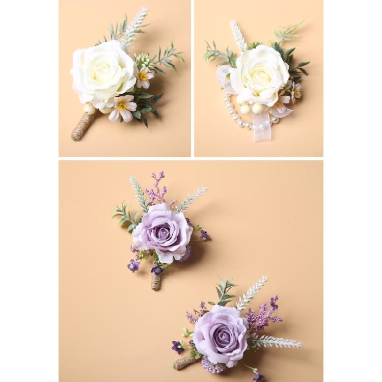Unique Corsage Boutonnieres Artificial Flowers for Proms, Anniversaries, Ceremonies, Wedding Embellishments