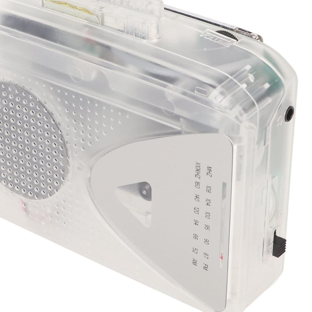 Cassette Recorder Compact Vintage Cassette Tape Tape to MP3 USB Cassette Player with Large Speaker and Earphone DC Powered Player, AM/FM Player, Jack,