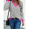 DICFY Women's Fashion Casual V-Neck Long Sleeve Blouses & Shirts