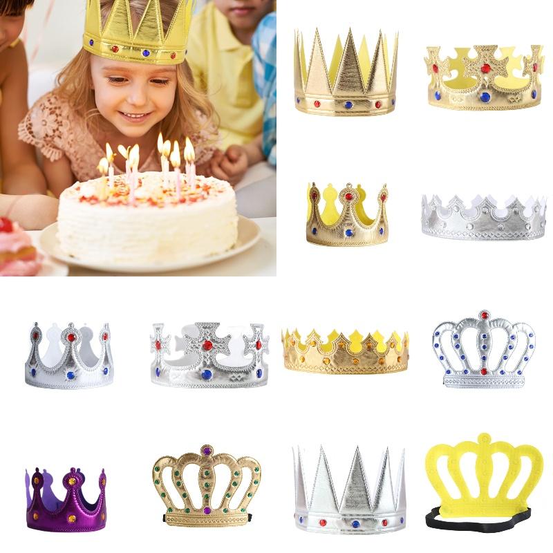 Stilvolle goldene Krone für Kinder, perfekt für Halloween- und Geburtstagsfeiern