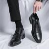 Mode Braun Mode Lederschuhe Herren Oxfords Formelle Lederschuhe Businesskleid Brogue Flats Herren Hochzeit Derby Schuhe Übergröße 38-48