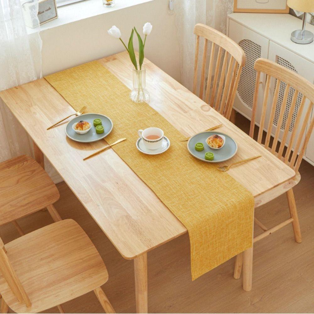 Solid Color Table Cover Rectangular Tablecloth Multi Size Table Runner  Table Decoration