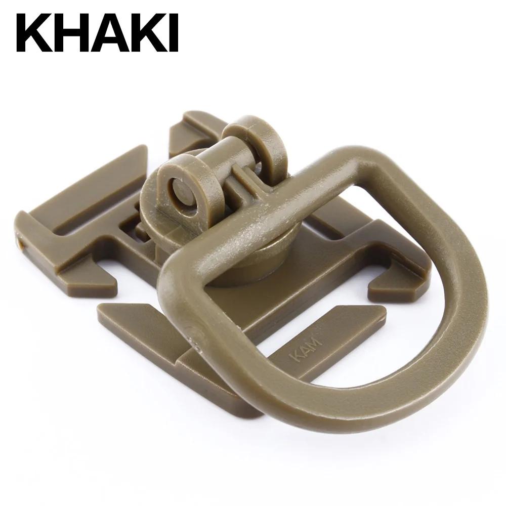 4Pcs 360 Rotation D-Ring Clips Tactical Bag Accessories for MOLLE Webbing Attachment Backpacks D-Ring Grimloc Locking  D-Ring