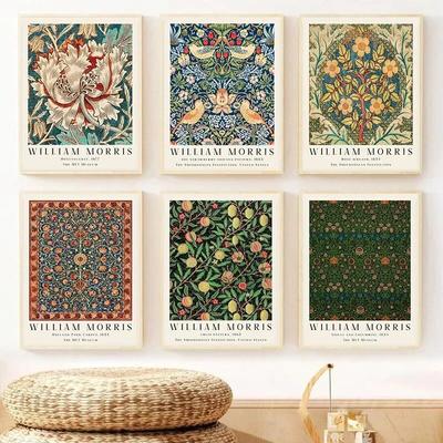 William Morris Flower Poster Canvas Painting Floral Wall Art Violets Botanical Poster Living Room Decoration Home Decor Picture