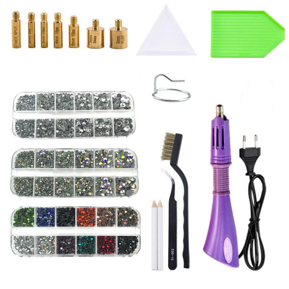 

Набор для установки страз с клеем горячей фиксации и инструментами для DIY для одежды