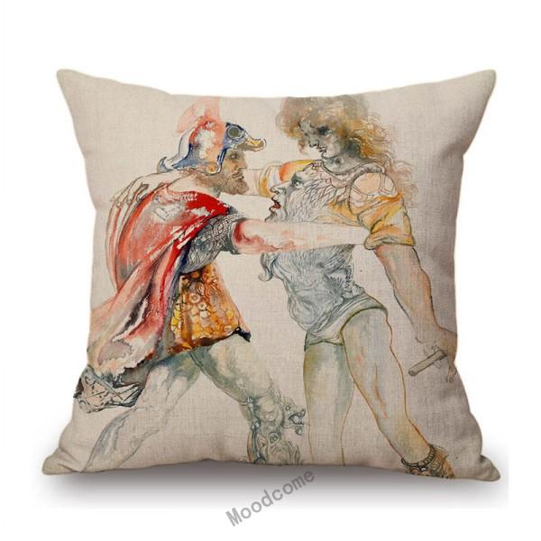 Salvador Dali Surrealism Oil Painting Portrait Decorative Art Cotton Linen Sofa Throw Pillow Case Abstract Art Cushion Cover