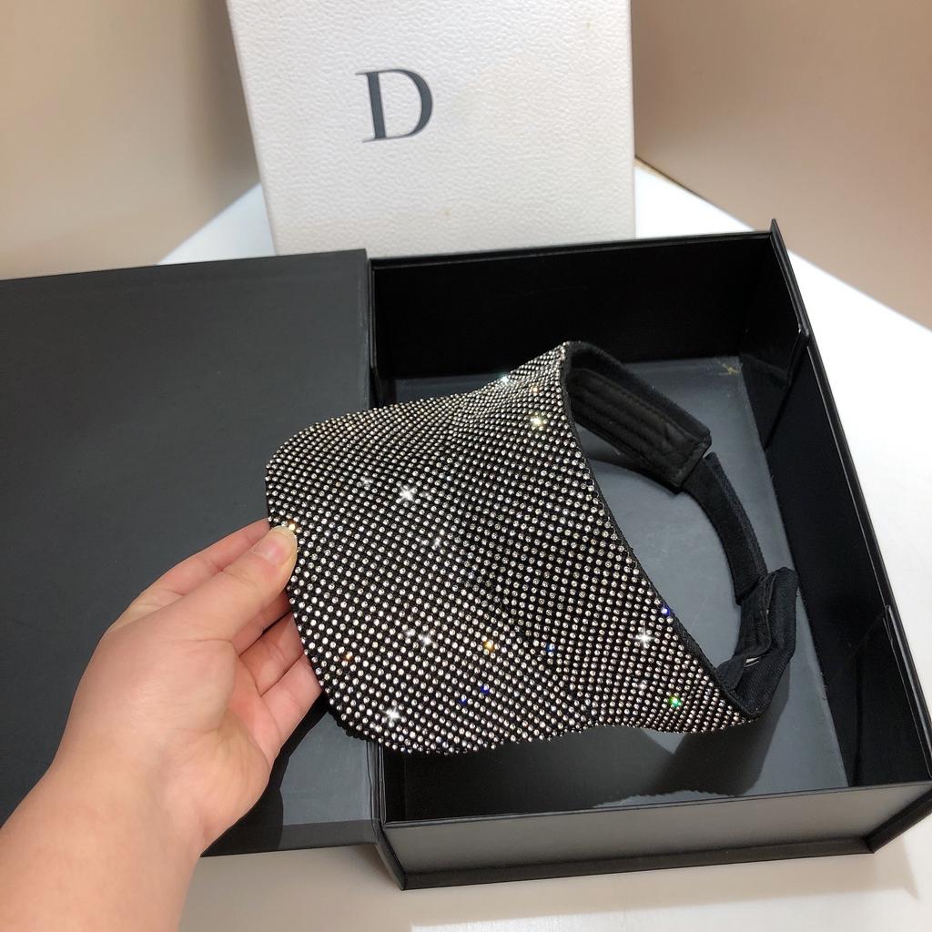 Rhinestone Fedora Jazz Hats Cowboy Hat For Women And Men Double-Sided Color Cap Red With Black Diamond Fedora