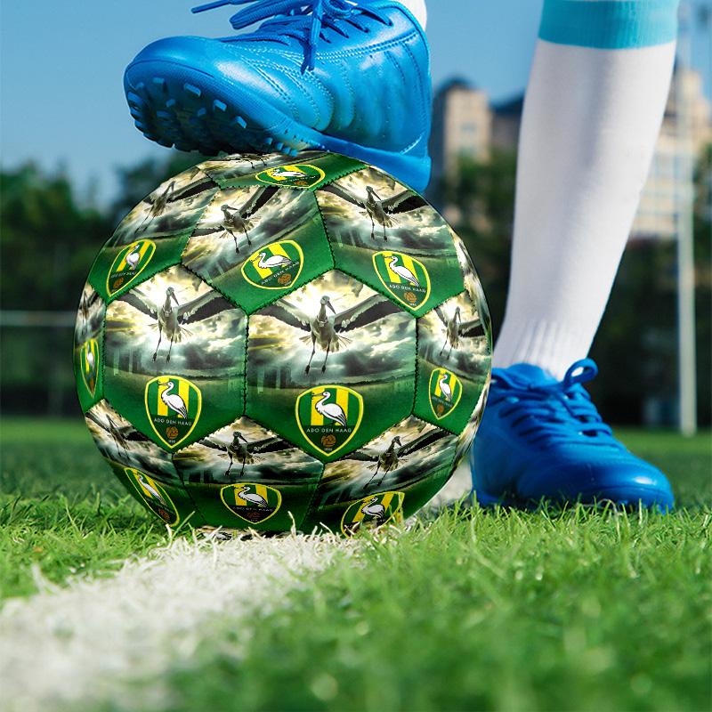 ADO Den Haag Print Size 5 Soccer Ball, PU Wear Resistant Football for Match Training and Daily Practice, Birthday Gift for Soccer Fans