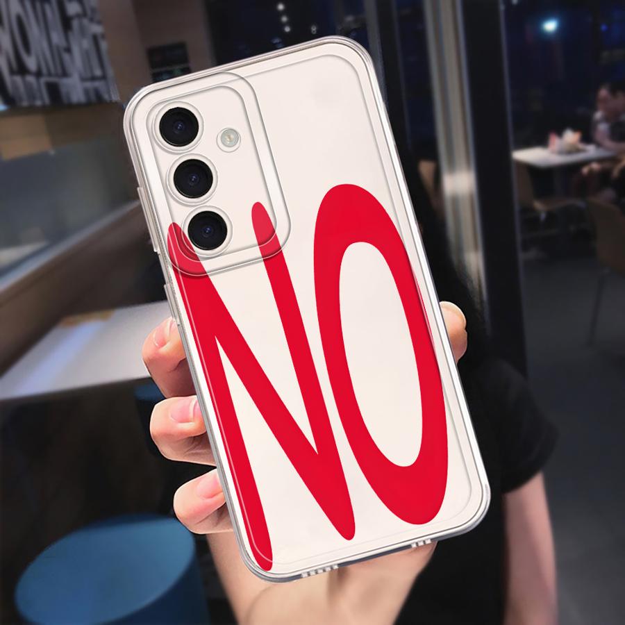 Personality Yes No Phone Cover Case for Samsung Galaxy A57 A25 A51 A34 A35 A52 A26 A24 A36 A37 A52 A17 A54 A15 A14 A16 A55 A56