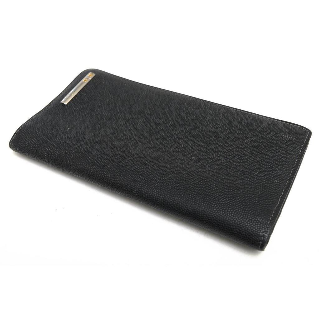 Used Cartier/Cartier Long Wallet Wallet Men's Men's Leather Genuine Leather Black L3000769 SANTOS DE CARTIER With Coin Purse Bifold