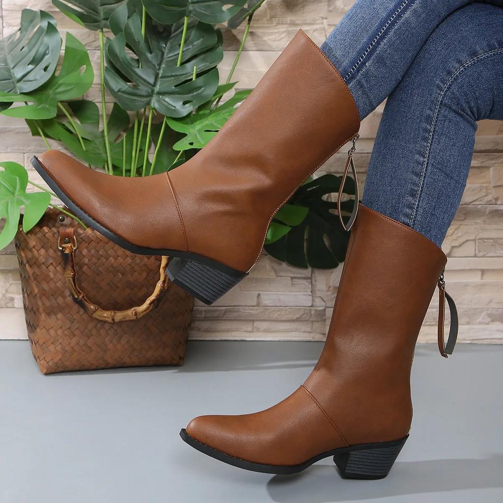 Fashion 2024 New INS Women Beige High Heels Wedges Long Boots Lady Riding  Boots Autumn Designer Pointed Toe Knee-High Boots