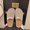 Thick Bottom Hollow Fishing Net Birkenstocks Slippers Women's 2025 Summer New Cork Flat Bottom Comfortable Bag Head Half Slippers