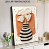 Easy DIY Framed Pearl Bead Painting Kit with Flower in Striped Vase 3D Sparkling Canvas Art for Home Decoration Gift Idea for Adults