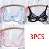 Europe and The United States Thin Single-layer Sexy Bra Full Lace Steel Ring Cottonless Bra Adjustable Big Yards Bra