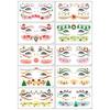 10Pcs Santa Claus Christmas Face Tattoo Sticker Elk Face Art Xmas Party Face Decals DIY Waterproof Face Makeup Patch