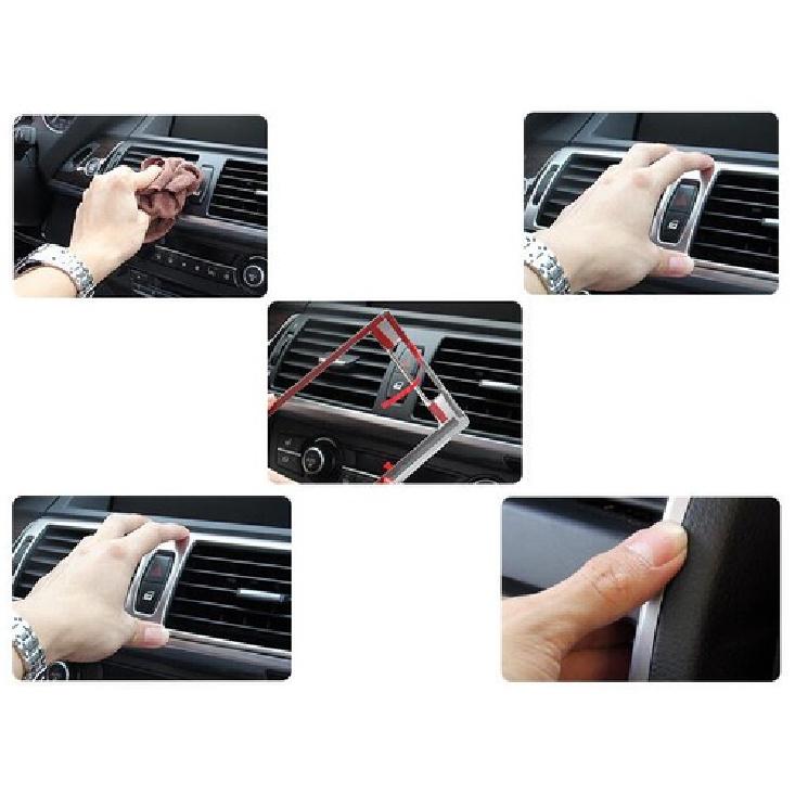 For BMW X5 E70 E71 2010-2013 Chrome Interior Central Air Vent Outlet Cover Trim