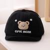 Breathable Baby Baseball Hat Cartoon Bear Baby Sun Visor Hat Simple Toddler Peaked Cap  Boys Girls