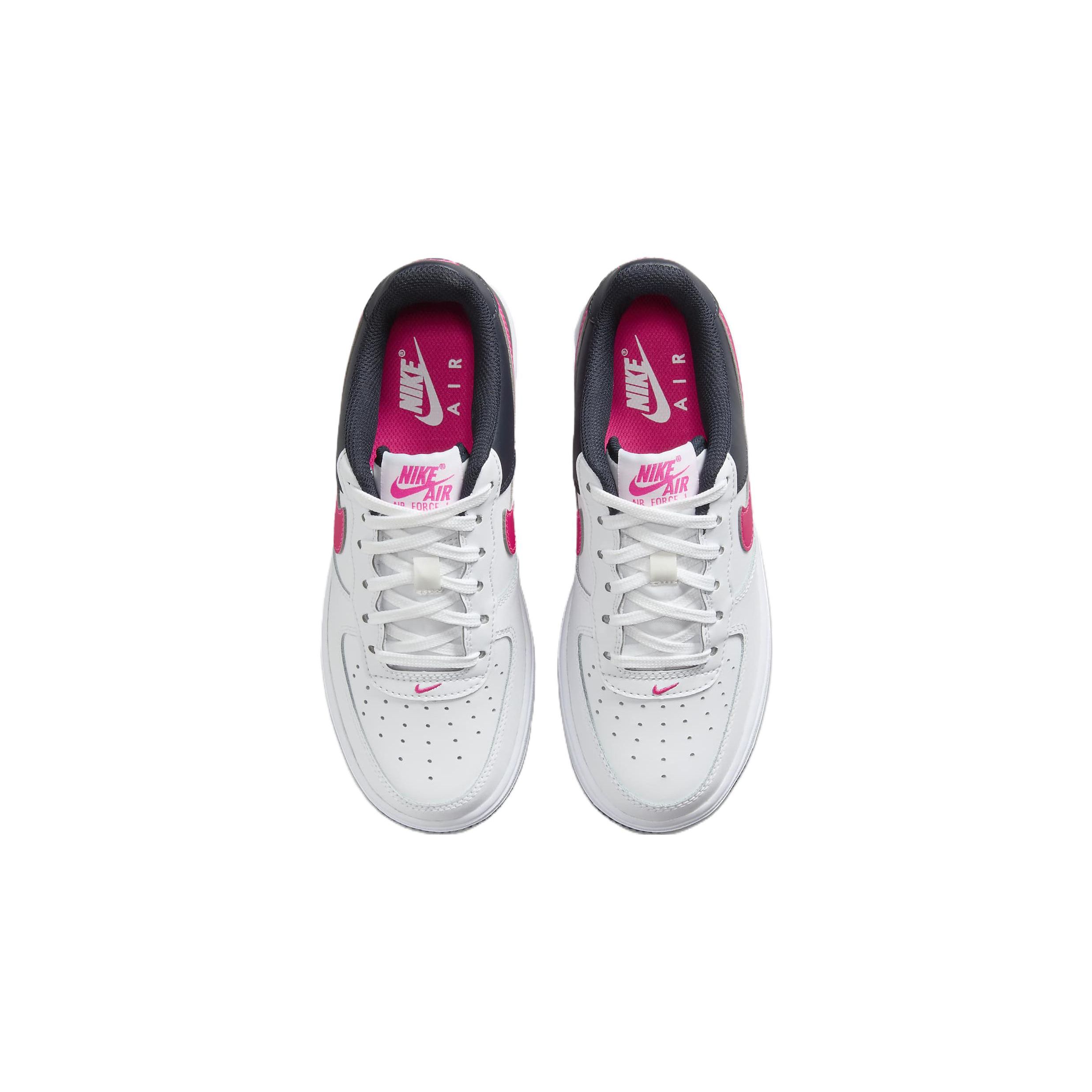 Детские кроссовки Nike Air Force 1 GS White Obsidian Pink Dark-Obsidian Fierce-Pink — фото 4