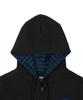Gakkai Unions Four-Star Stripe Color Block Zip-Up Hoodie Black