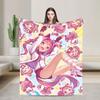 Haru Urara Umamusume Flannel Blanket Super Soft Bedding Throws for Outdoor Travel Funny Bedspread Sofa Bed Cover