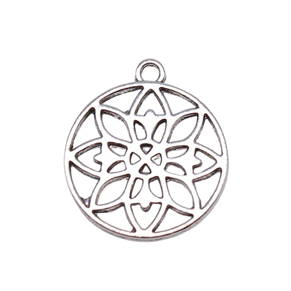 

10шт Мотив Шармы Амулеты Античное серебро Цвет Цинковый сплав 22X20mm