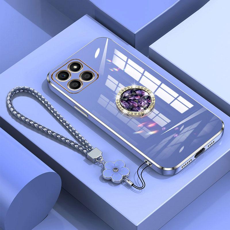 

Чехол Honorx8 5G с ремешком, роскошный чехол с бриллиантовым держателем для Huawei Honor X8 5G, чехлы Honor X 8 X8a X6 X6a X6s, кольцо-подставка Honor x8A&Case & Holder