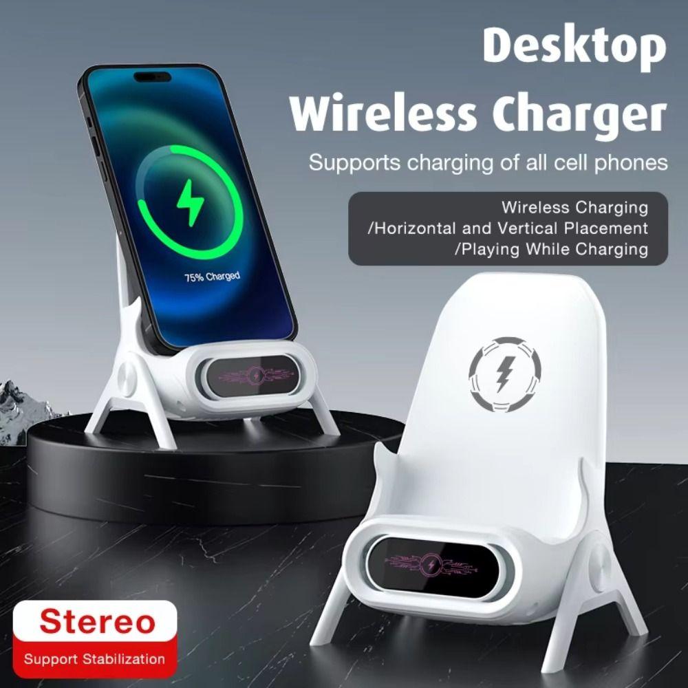 Mini Chair Desktop Phone Stand 15W Phone Lazy Holder for iPhone/Samsung/Xiaomi Phones Tablet