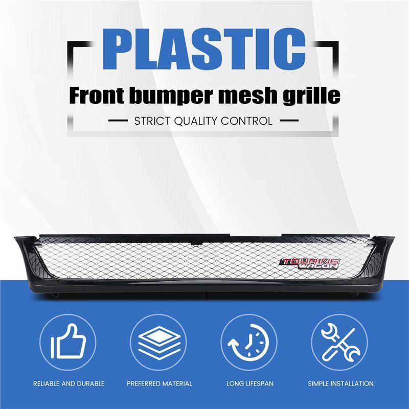 AA92-Car Front Bumper Mesh Grill Grille Gloss Black Racing Grills For Toyota Corolla AE101 1993 1994 1995 1996 1997