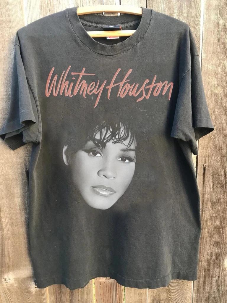 Whitney Houston Shirt, Whitney Houston Charcoal T-shirt S-