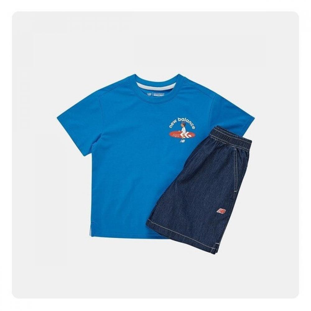 

New Balance Kids Surfing Boys Denim Setup Nk9ye2703u Blue