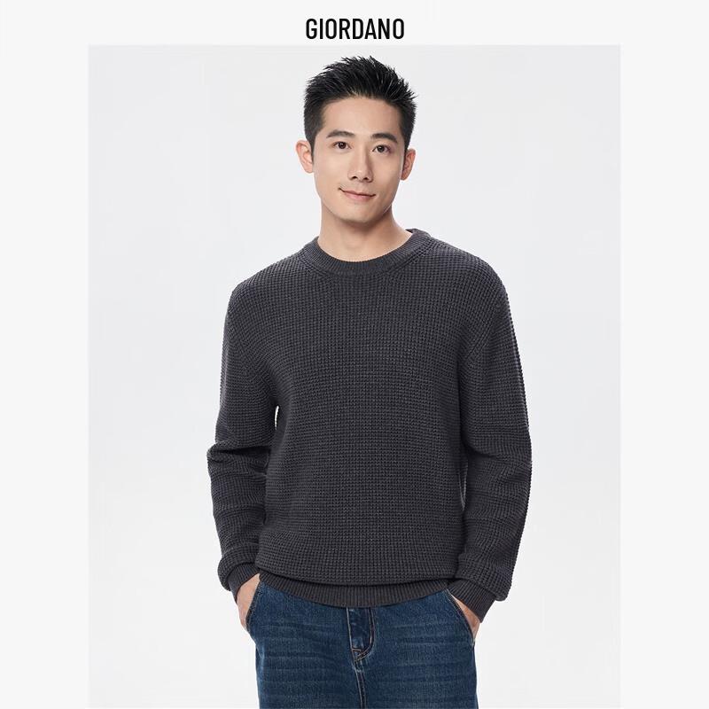 Giordano Men's Waffle Knit Pullover Sweater