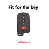 Gold Edged Tpu Fit For Toyota Camry Corolla Rav4 Highlander Avalon 4 Button Smart Auto Key Fob Cover Case Mount Key Ring Auto Accessories