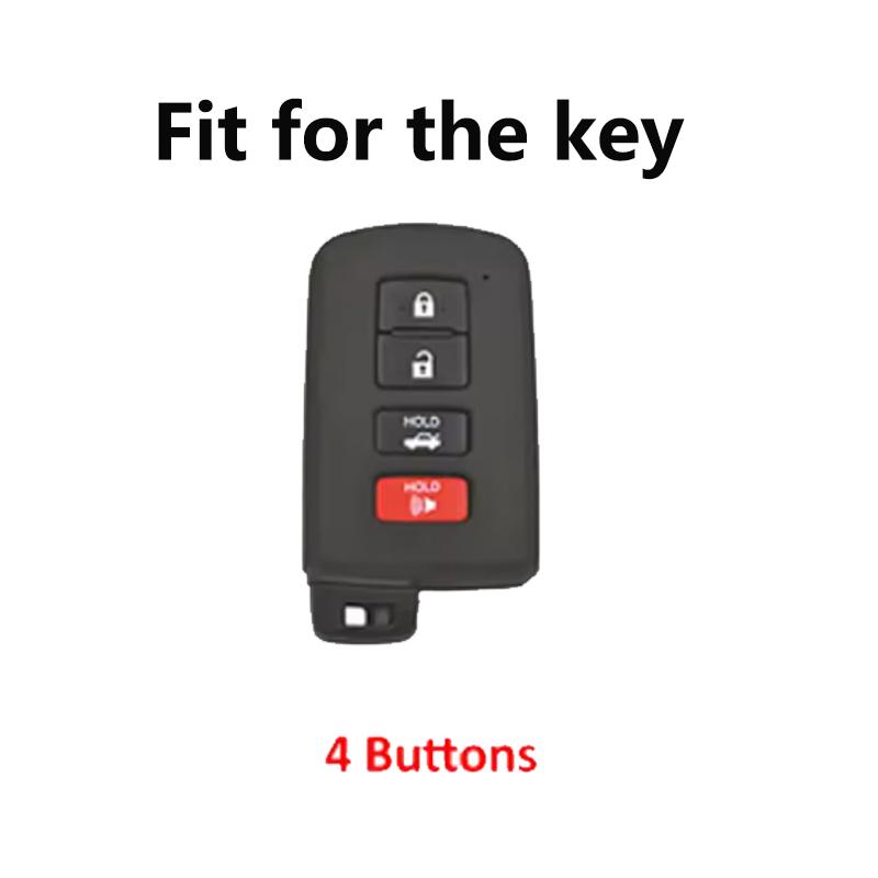Gold Edged Tpu Fit For Toyota Camry Corolla Rav4 Highlander Avalon 4 Button Smart Auto Key Fob Cover Case Mount Key Ring Auto Accessories