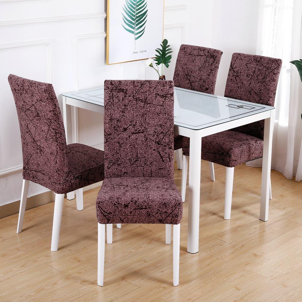 1/2/4/6 Pieces Printed Chair Cover Washable Big Elastic Kitchen Chair Covers Stretch Seat Slipcovers For Dining Room Wedding