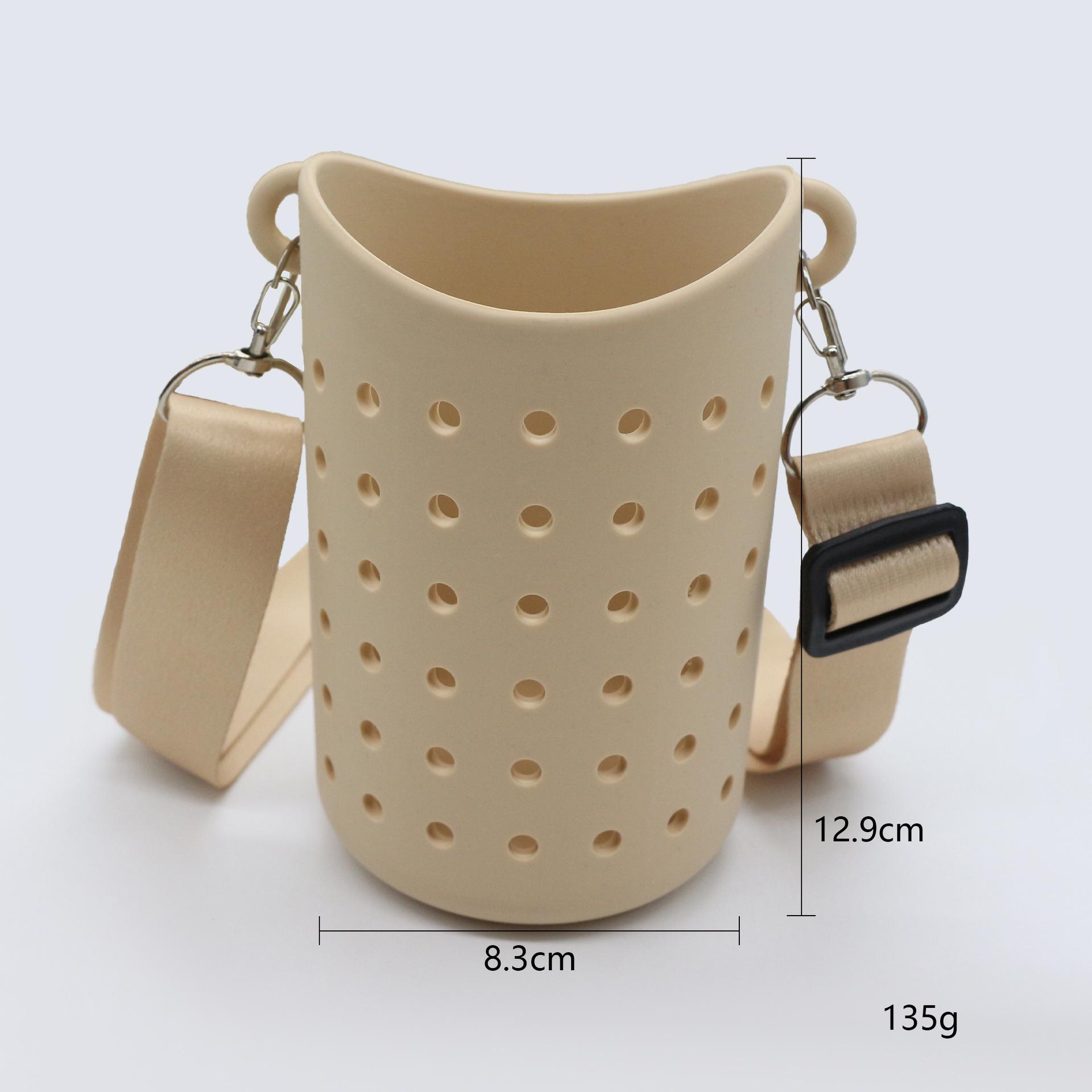 Silicone Crossbody Thermos Glass Protective Sleeve with Universal Fit