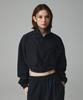 Kitty Pottery Symbol Crop Windbreaker Black