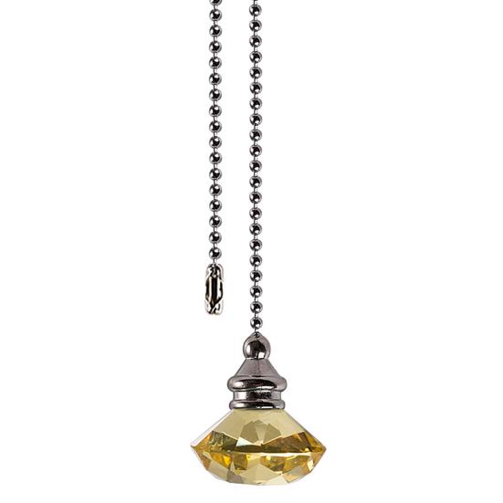 Nordic Diamond Shape Retro Crystal Hanging Fan Lamp Switch Pendant Home Decor