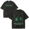 Hot Game Metal Gear Solid 3 Snake Eater Vintage Washed T Shirt Unisexs Loose Player Fans Fashion Short Sleeve Tshirts Streetwear
