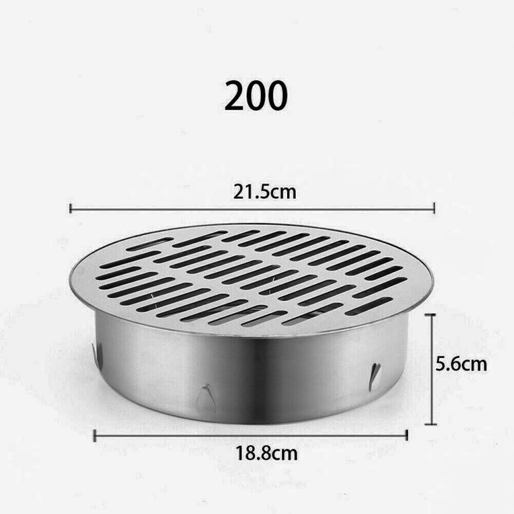 Outdoor Balcony Floor Drain 304 Stainless Steel Thick Drainage Roof Round Flat Floor Drain Cover Rain Pipe Cap For Garden Floor