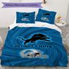 Detroit Lions Pattern Bedding uilt Set uilt Cover Pillowcase Home Decoration Birthday Gift (1*duvet cover + 2*pillowcase without core)
