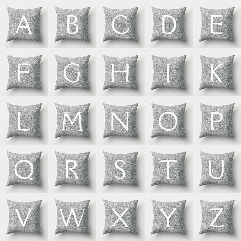 Chic Letter Cushion Rose Gold Glitter Throw Pillow Case Cover Designed For Trendy Home Sofa Decor 45cm