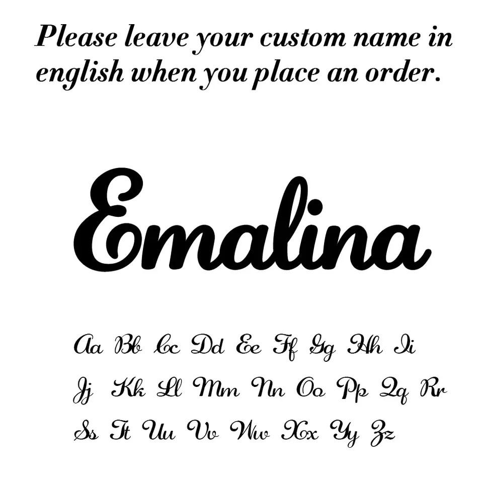 Cooltime Custom Necklace Woman Stainless Steel Personalized Gold Color Chain Letter Necklace Jewelry Birthday's Day Gift